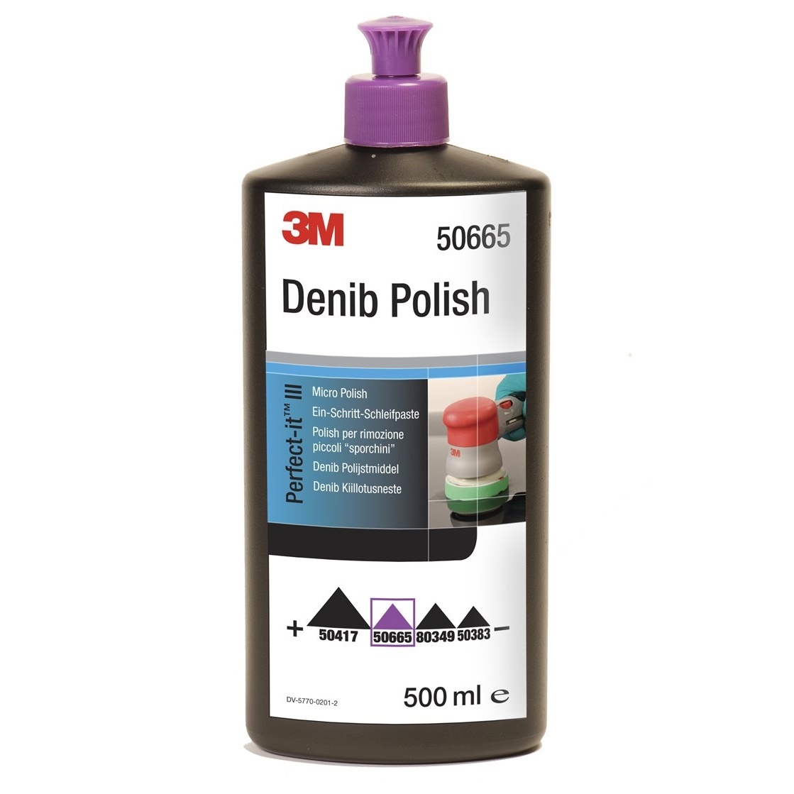 Pasta fină de lustruit Denib, 500ml, 3M, capac violet